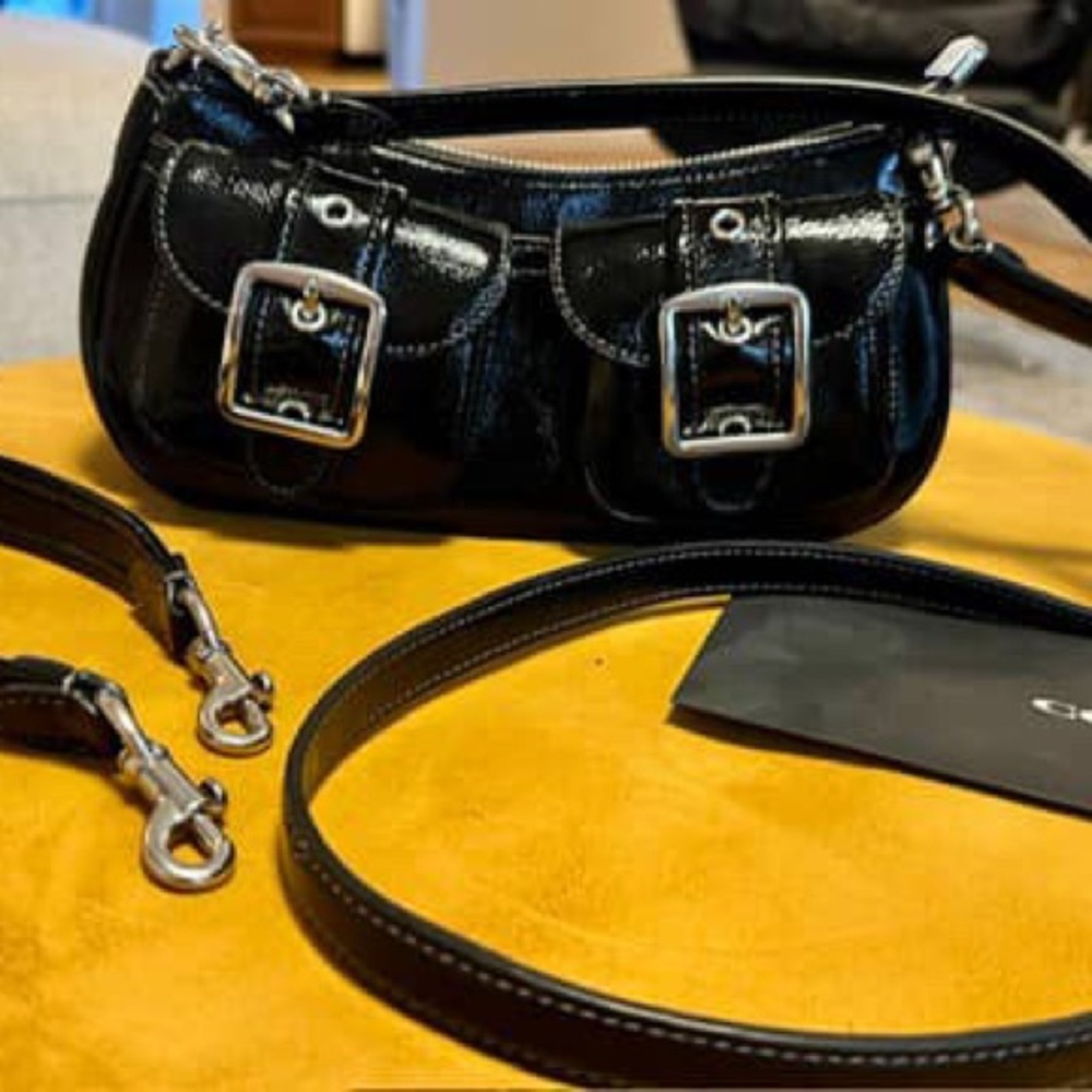 Coach Black Leather Ashton Bag
